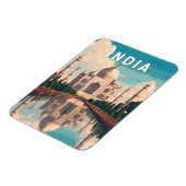 India Illustration Travel Art Vintage Magnet (Linke Seite)