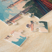 India Illustration Travel Art Vintage Puzzle (Seite)