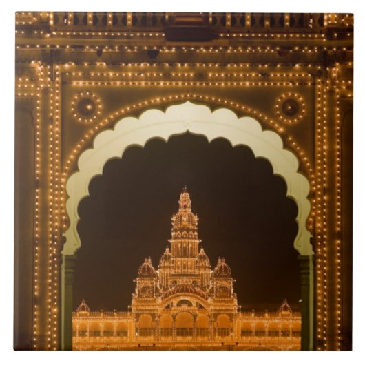INDIA, Karnataka, Mysore: Majaraja's Palace (b.3 Fliese (Vorderseite)