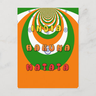 INDIA MATATA HAKUNA POSTKARTE