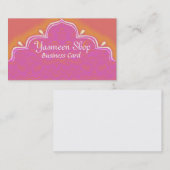 India Mehndi Business Card pink Visitenkarte (Vorne/Hinten)