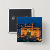 INDIA, Mumbai (Bombay): Gateway of India / Button (Vorne & Hinten)