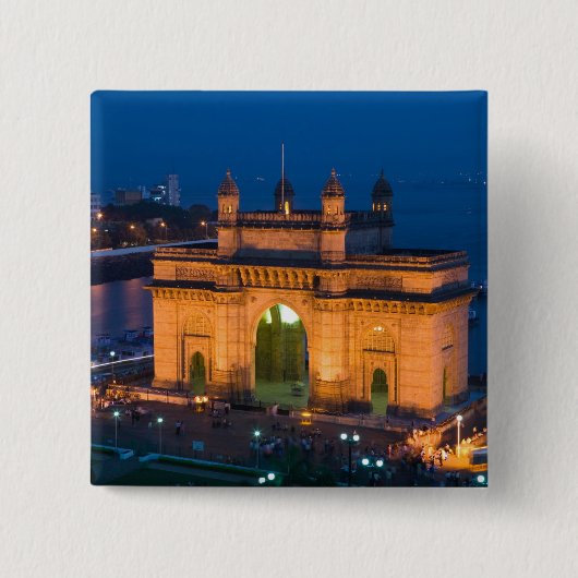 INDIA, Mumbai (Bombay): Gateway of India / Button (Vorderseite)