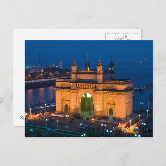 INDIA, Mumbai (Bombay): Gateway of India / Postkarte (Vorne/Hinten)