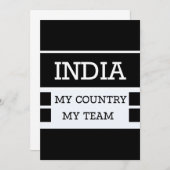 India My Country My Team Concept Einladung (Vorne/Hinten)