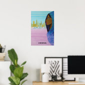 India Painting Travel Poster Indian Art Print (Heimbüro)