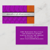 India Paisley Peacocks Business Cards Visitenkarte (Vorne/Hinten)