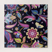 India Paisley Seamless Blumen Ornament Puzzle (Horizontal)