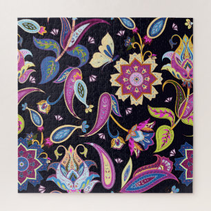 India Paisley Seamless Blumen Ornament Puzzle
