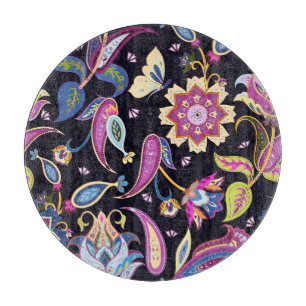 India Paisley Seamless Blumen Ornament Schneidebrett