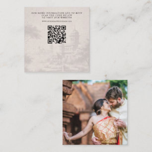 India Passport Wedding QR Begleitkarte