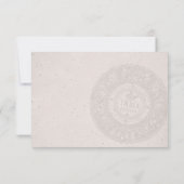 India Passport Wedding RSVP Karte (Rückseite)