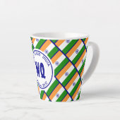 INDIA Patriotic Customizable Indian Flag Milchtasse (Rechte Ecke)