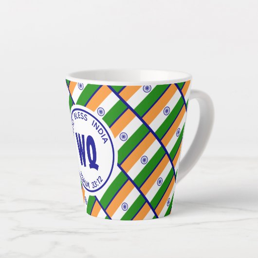 INDIA Patriotic Customizable Indian Flag Milchtasse (Rechte Ecke)
