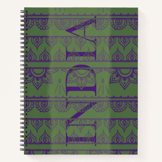 India Pattern Notizbuch (Vorderseite)
