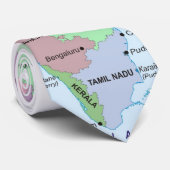 india_Political Karte Krawatte (Gerollt)