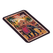 India Rajasthan Illustration Travel Art Vintage Magnet (Rechte Seite)