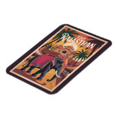 India Rajasthan Illustration Travel Art Vintage Magnet (Linke Seite)