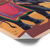 India Rajasthan Illustration Travel Art Vintage Poster (Ecke)