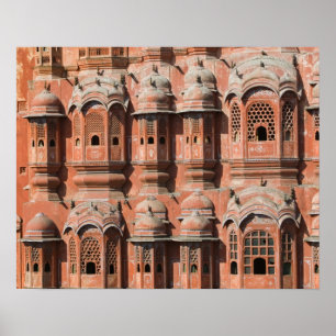 INDIA, Rajasthan, Jaipur: Hawa Mahal (Palast Poster