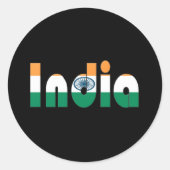 India Runder Aufkleber (Vorderseite)