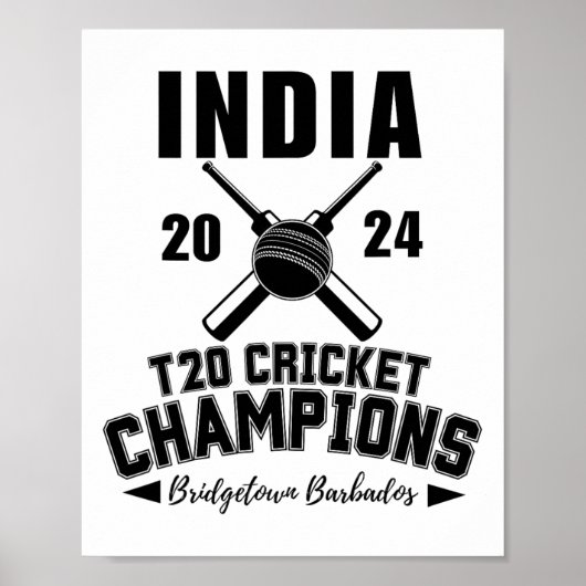 India T20 Cricket Champions  Poster (Vorne)