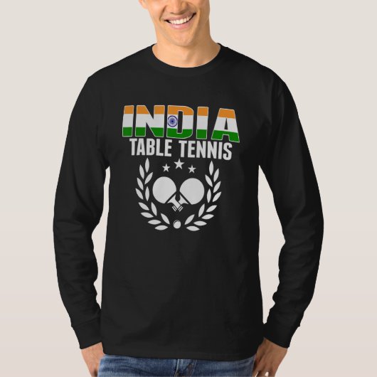 India Table Tennis   Indian Ping Pong Supporter Sp T-Shirt (Vorderseite)