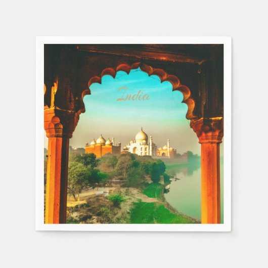 India Taj Mahal Serviette (Vorderseite)