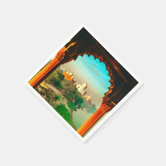 India Taj Mahal Serviette (Ecke)
