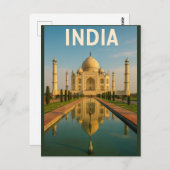 India – The Majestic Taj Mahal Postkarte (Vorne/Hinten)