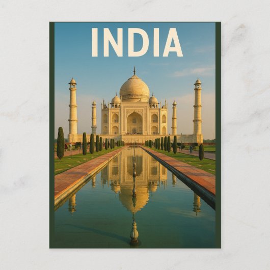 India – The Majestic Taj Mahal Postkarte (Vorderseite)