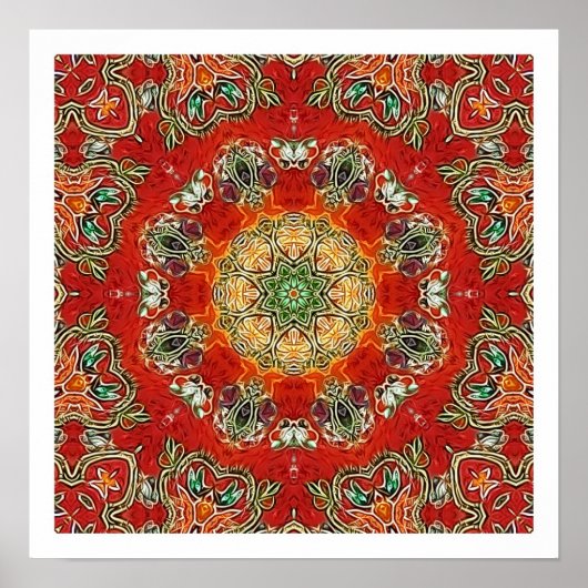 India Tile Mandala Poster (Vorne)