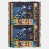 India Travel Poster Collage Floor Decke (Vorderseite Vertikal)