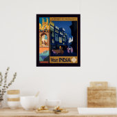 India Travel Poster Collage Poster (Küche)