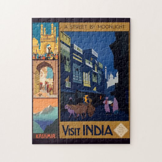 India Travel Poster Collage Puzzle (Vertikal)