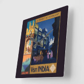 India Travel Poster Collage Uhr (Winkel)