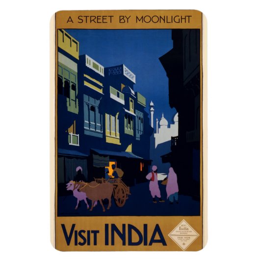 India Travel Poster Magnet (Vertikal)