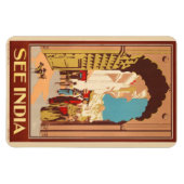 India Travel Poster Magnet (Horizontal)