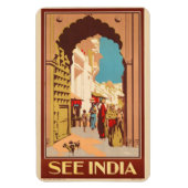 India Travel Poster Magnet (Vertikal)