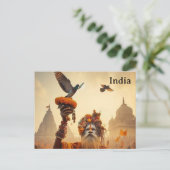India Vintage Tourism Travel Add Postkarte (Stehend Vorderseite)