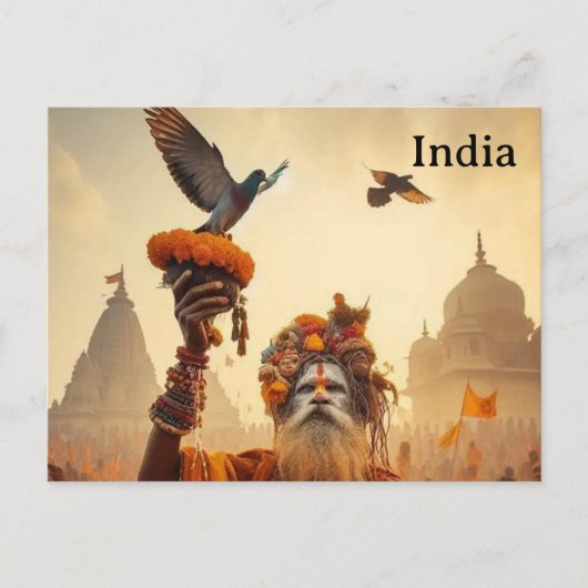 India Vintage Tourism Travel Add Postkarte (Vorderseite)
