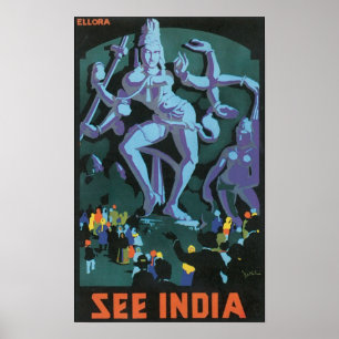 India Vintage Travel Poster