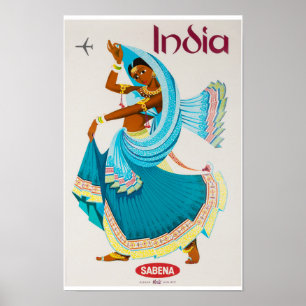 India Vintage Travel Poster wiederhergestellt