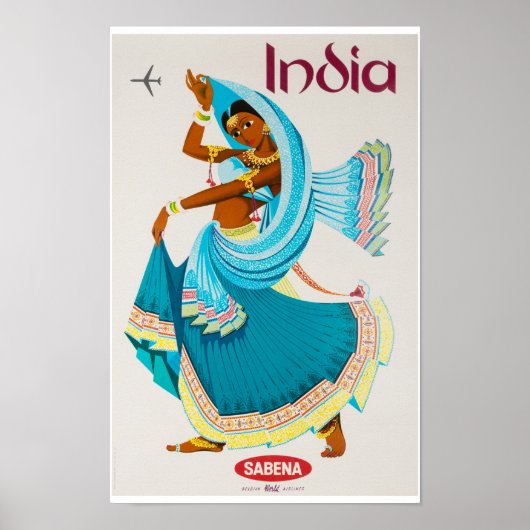 India Vintage Travel Poster wiederhergestellt (Vorne)