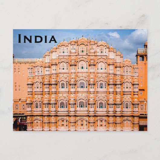 India Vintage Travel Tourismus Postkarte hinzufüge (Vorderseite)