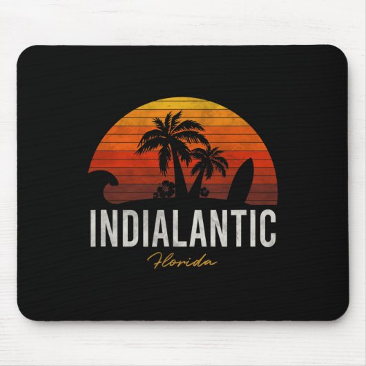 Indialantic Beach Florida Fl Palms Vacacation Surf Mousepad (Vorne)