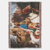 Indian 1A Throw Blanket Decke (Vorderseite Vertikal)
