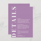 Indian African Violet Enclosure Card Begleitkarte (Vorne/Hinten)