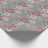 Indian Arabic Patchwork Quilt Vintag Geschenkpapier (Ecke)