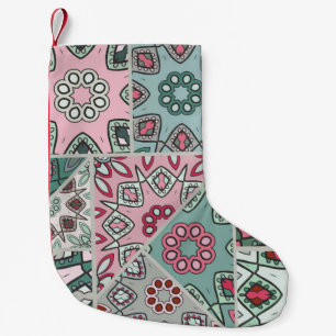 Indian Arabic Patchwork Quilt Vintag Kleiner Weihnachtsstrumpf